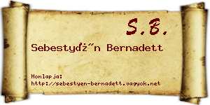 Sebestyén Bernadett névjegykártya